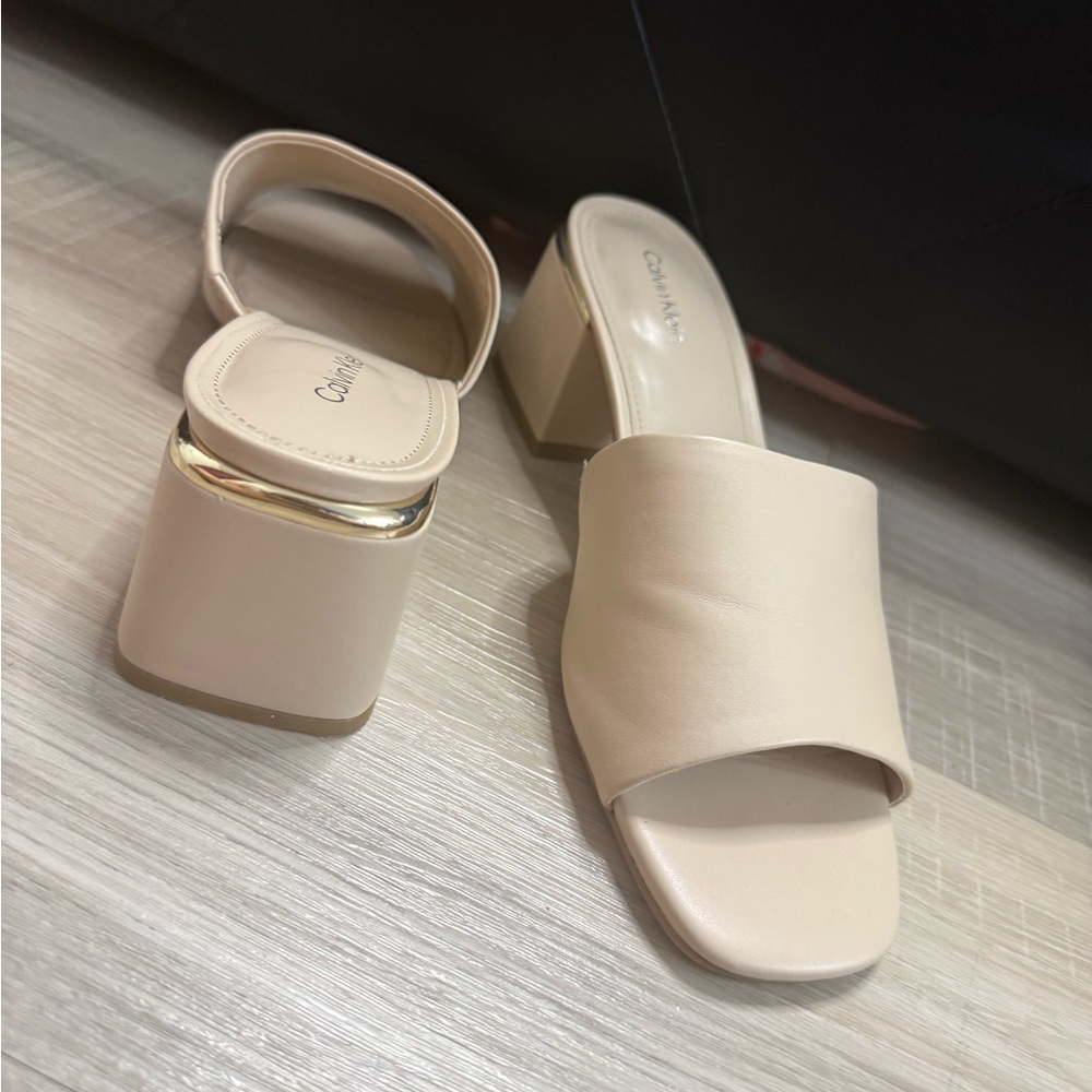 Calvin Klein Women's Beige Mules - Picture 7 of 9
